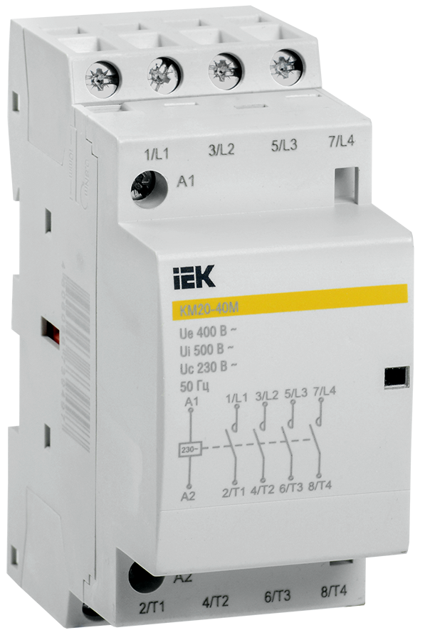 Контактор модульный КМ20-40М AC IEK