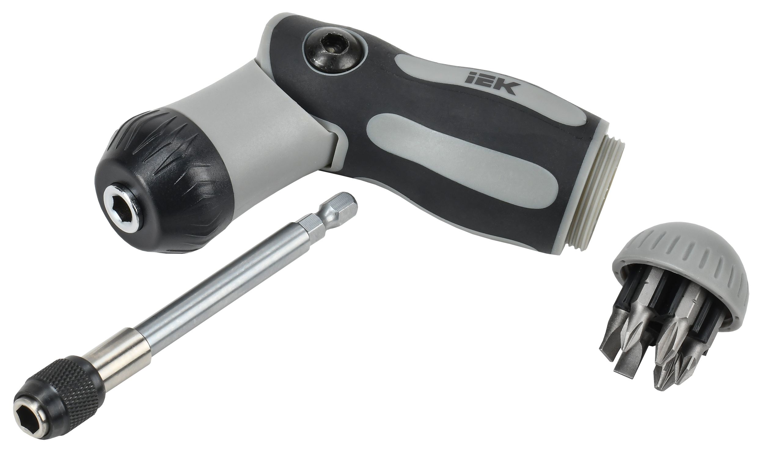 ARMA2L 5 Отвертка реверсивная двухпозиционная с набором бит Т2 7шт IEK