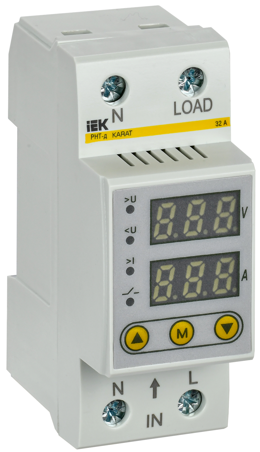 Реле напряжения и тока РНТ-д однофазное 36мм 32А IEK