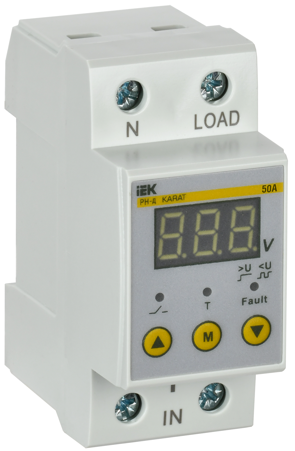 Реле напряжения РН-д однофазное 36мм 50А IEK