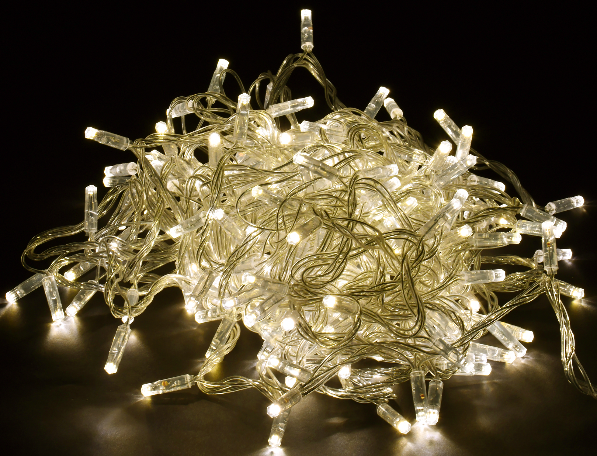 Гирлянда нить 20м 200 светодиодов теплый белый свет IP44 прозрачный шнур 3м 230В контроллер 8 сцен IEK