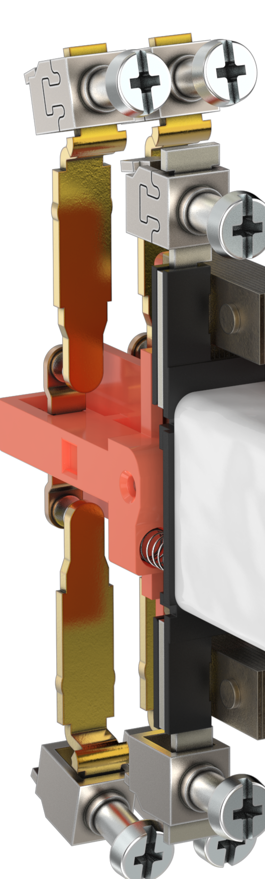 Топология контактной системы "двойной разрыв" - обеспечивает высокие изоляционные свойства в разомкн