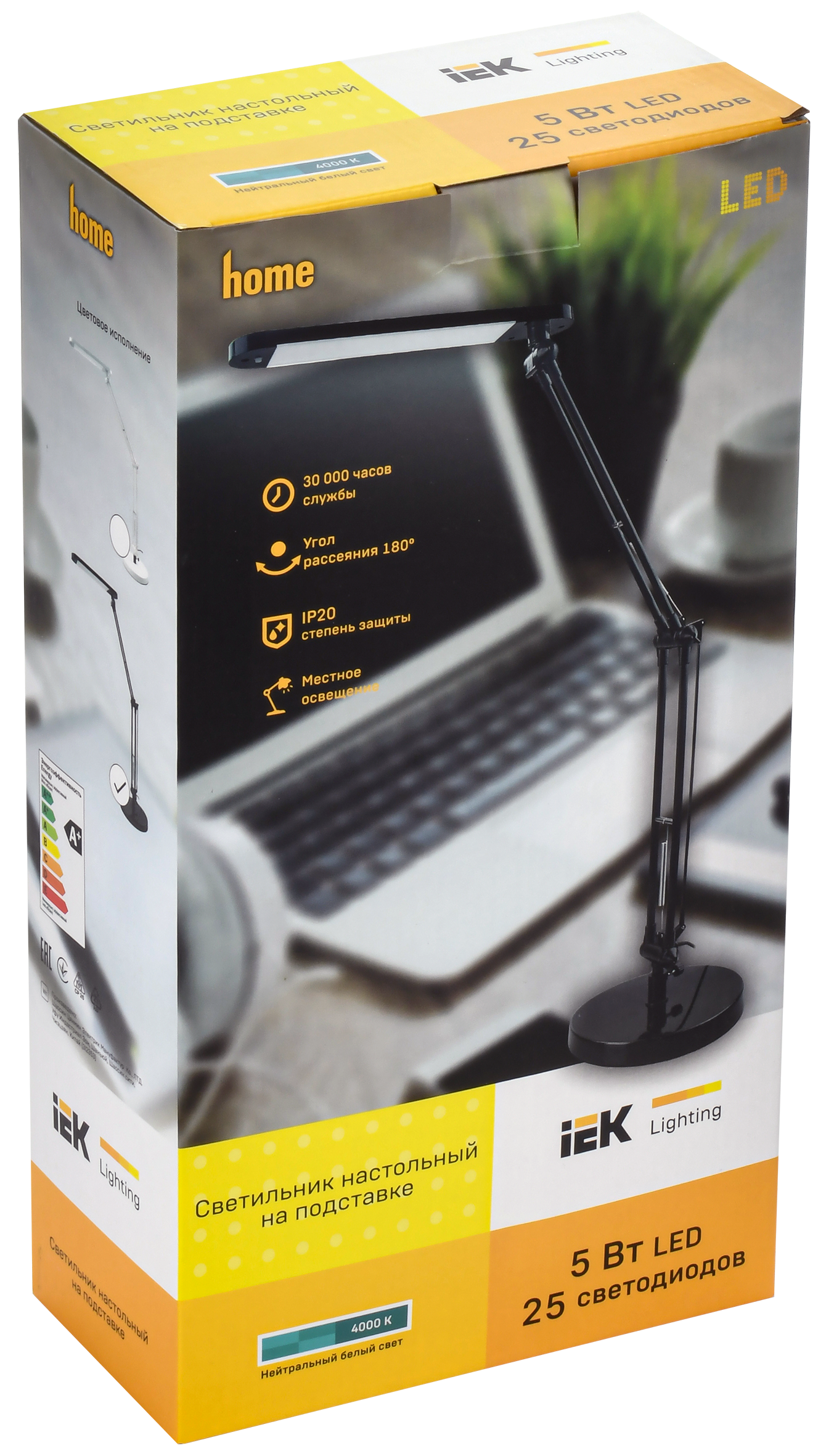 Светильник светодиодный настольный 2018 5Вт на подставке черный IEK