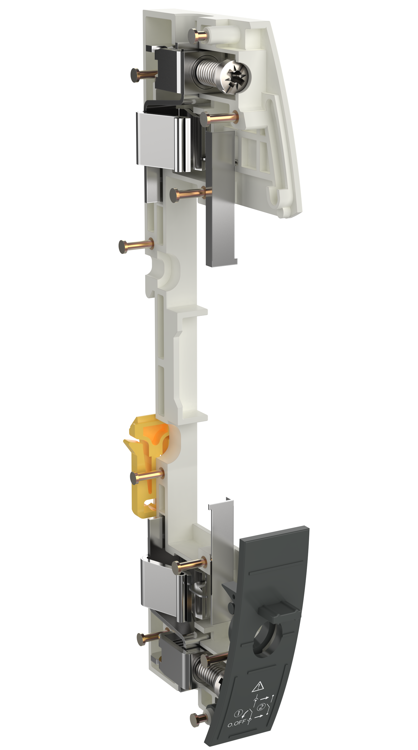 Контактная система из меди чистотой 99,9% обеспечивает высокую проводимость и тепловую стабильность.