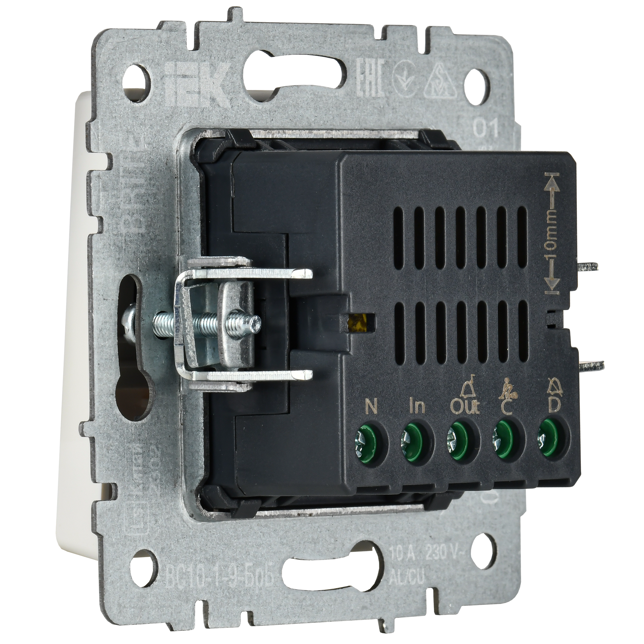 BRITE Кнопка звонка с индикацией для отелей 10А ВС10-1-9-БрБ белый IEK