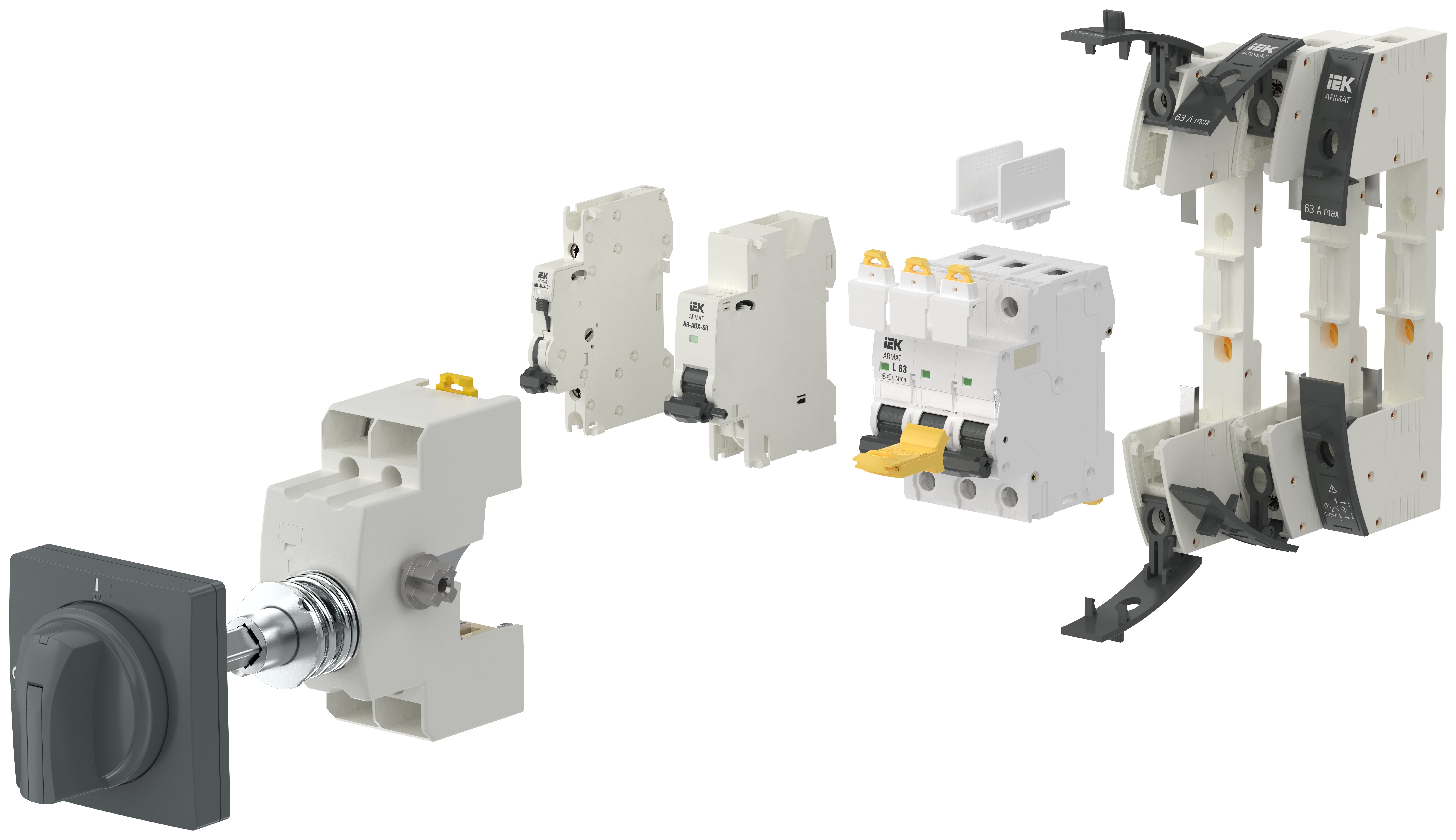 Дополнительные устройства серии AUX имеют быстрое крепление на защелках