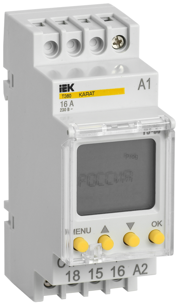 Таймер ТЭ80 цифровой 16А 230В на DIN-рейку KARAT IEK