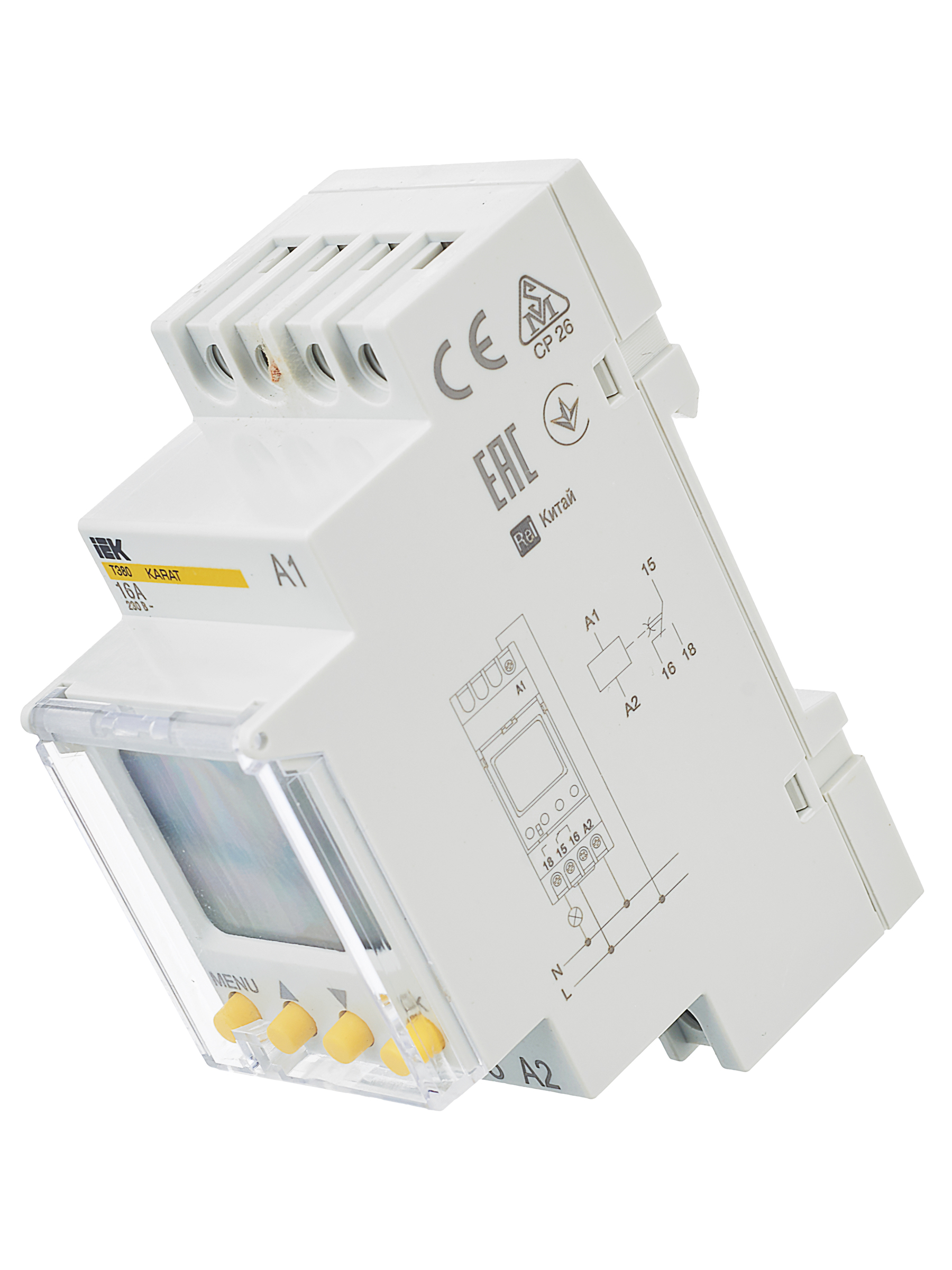 Таймер ТЭ80 цифровой 16А 230В на DIN-рейку KARAT IEK