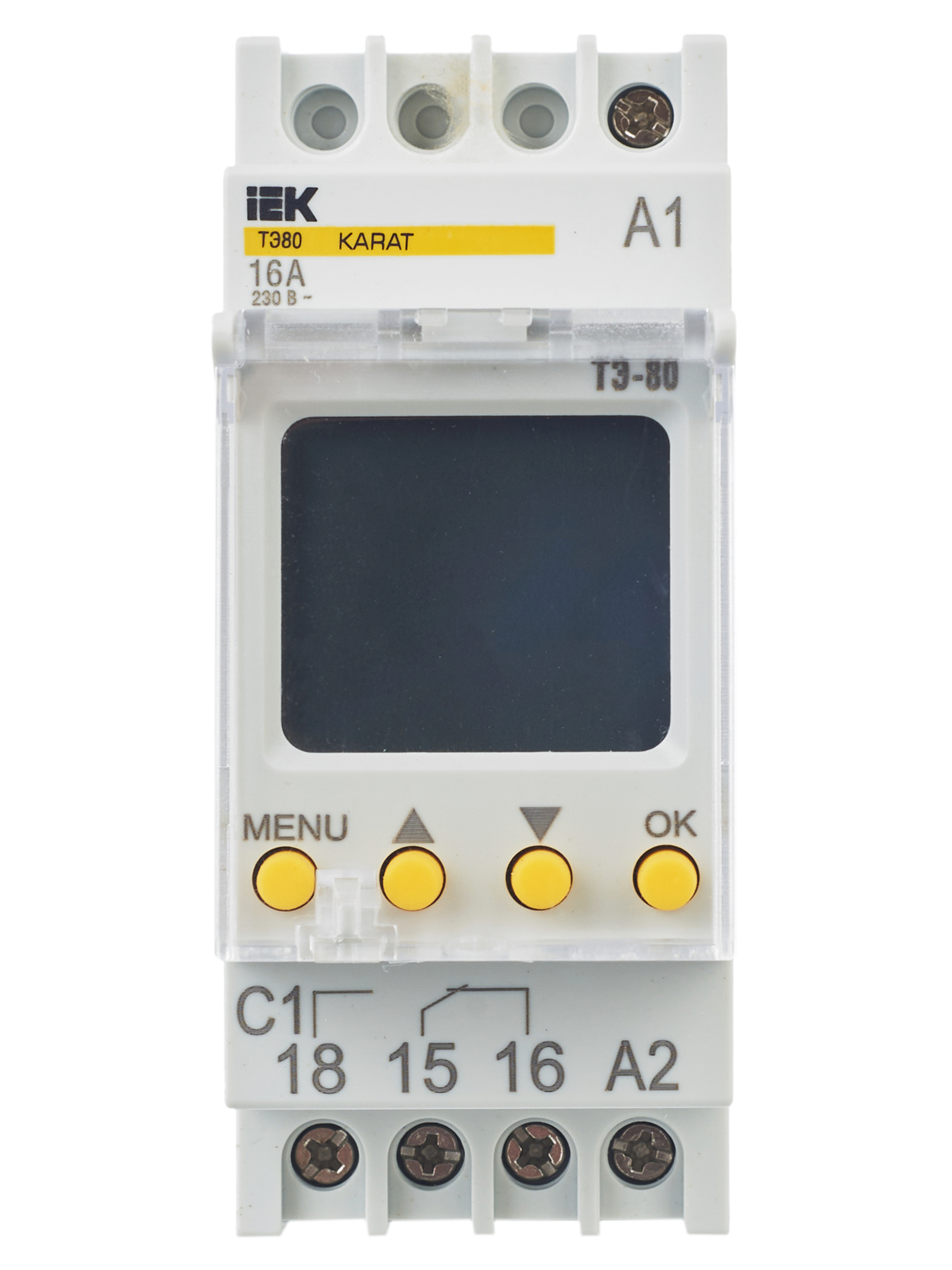 Таймер ТЭ80 цифровой 16А 230В на DIN-рейку KARAT IEK
