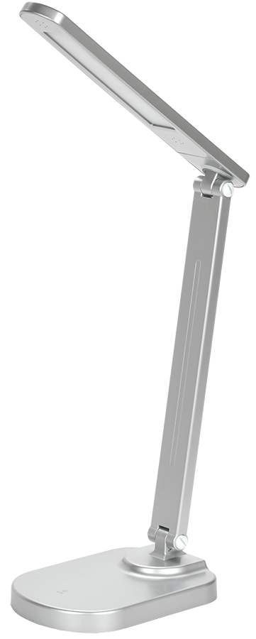 Светильник светодиодный настольный 2028 5Вт на подставке USB-выход диммер серебро IEK