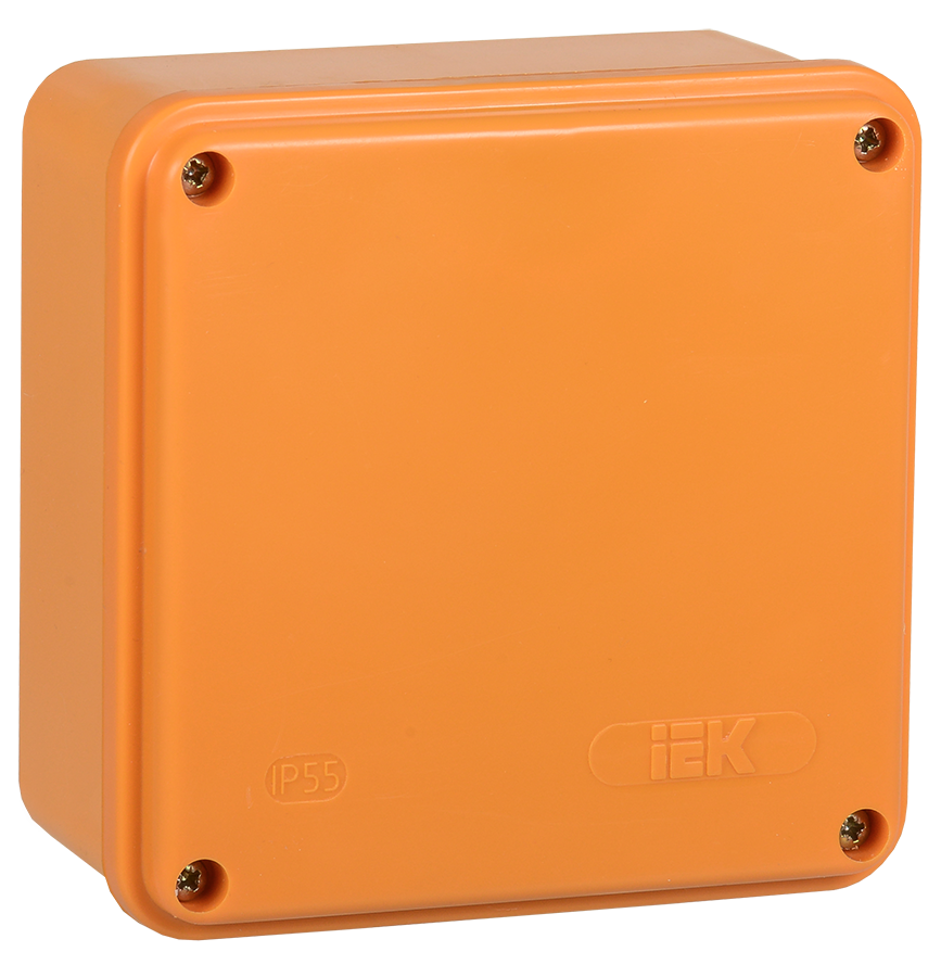 Коробка распаячная огнестойкая ПС безгалогенная (HF) 100х100х50мм 6P 6мм2 IP44 гладкие стенки IEK