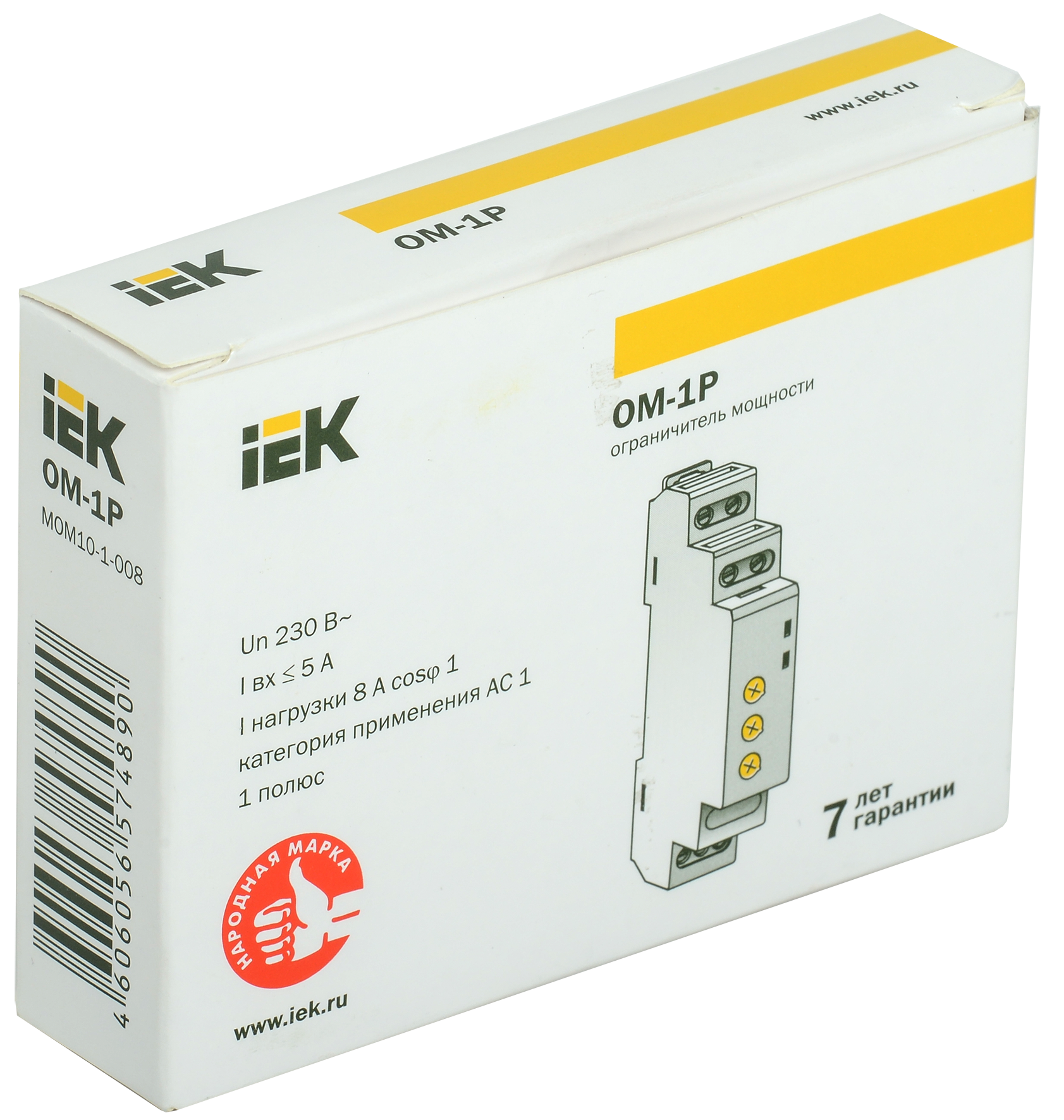 Ограничитель мощности ОМ-1P 8А 230В IEK