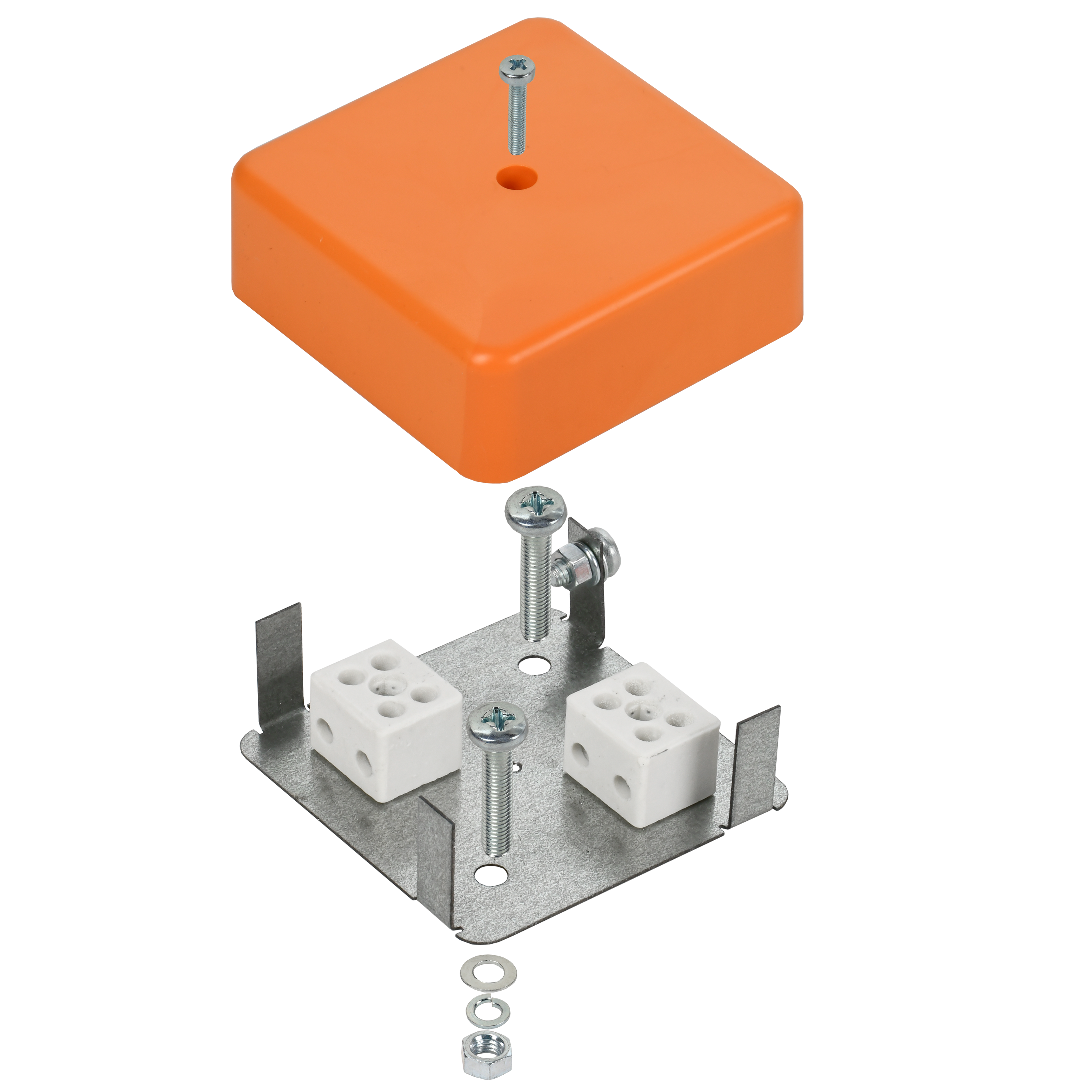 Коробка распаячная огнестойкая ПС безгалогенная (HF) 75х75х28мм 4P 4мм2 IP44 IEK