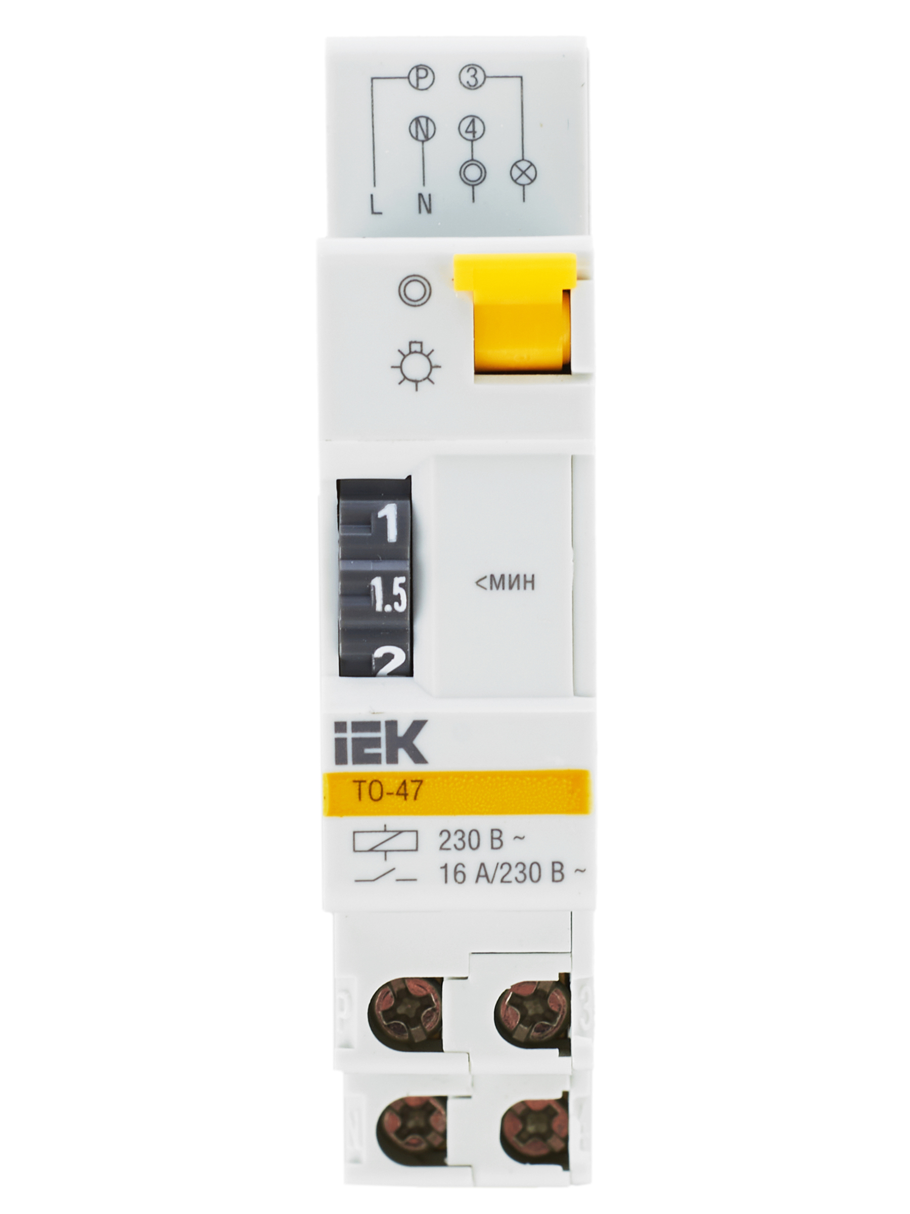 Таймер ТО47 освещения 16А 230В на DIN-рейку IEK