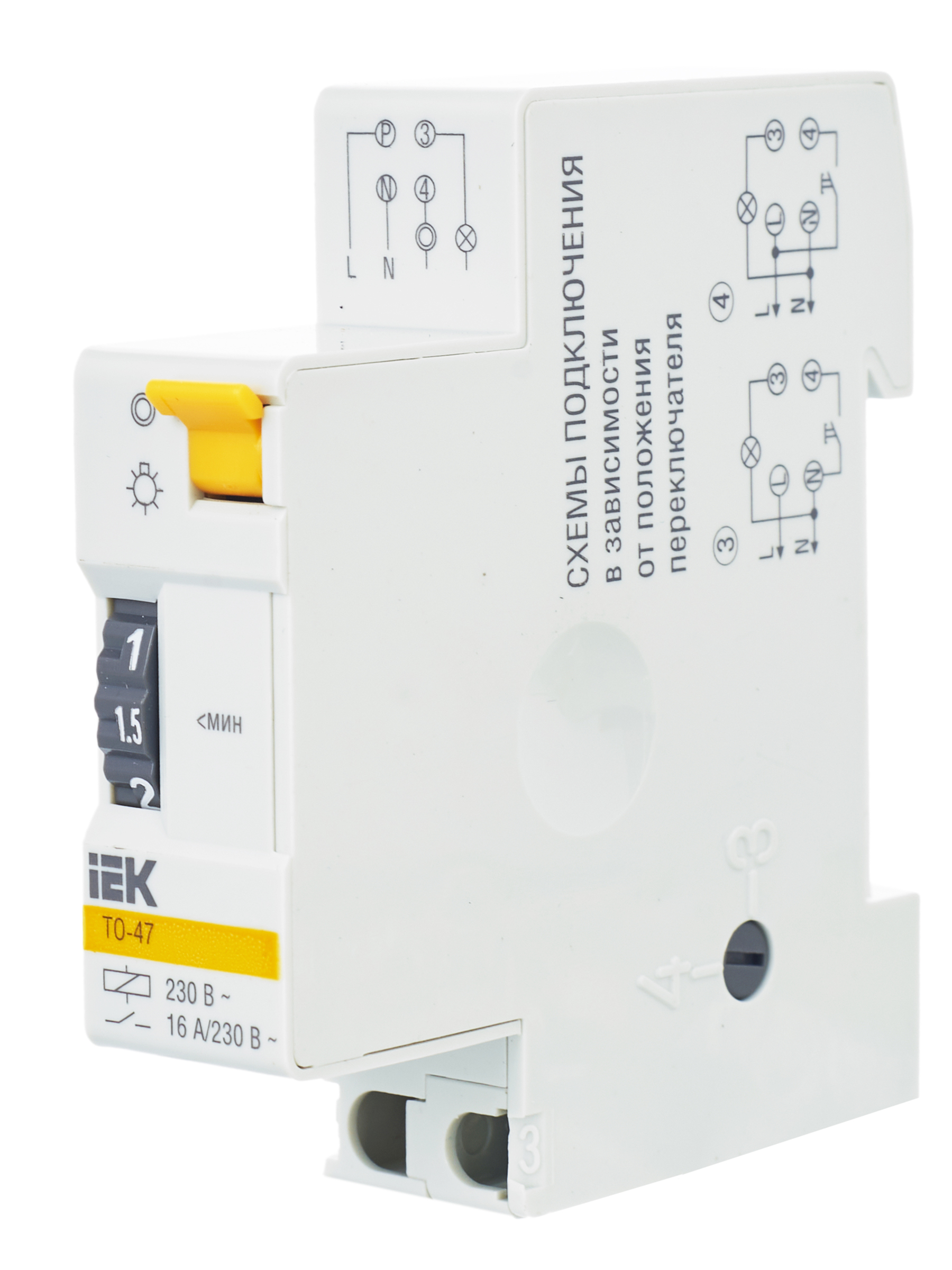 Таймер ТО47 освещения 16А 230В на DIN-рейку IEK