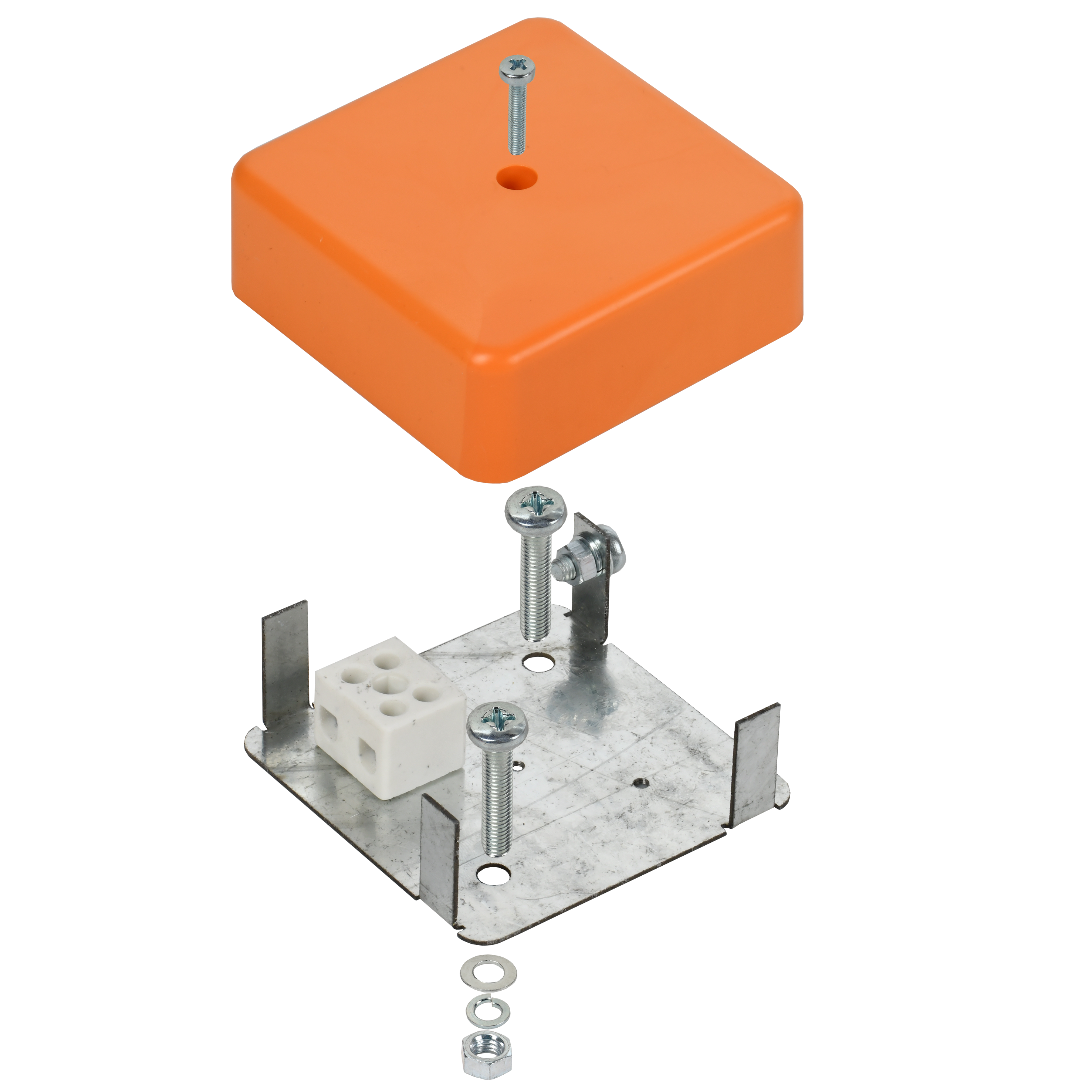 Коробка распаячная огнестойкая ПС безгалогенная (HF) 75х75х28мм 2P 4мм2 IP44 IEK
