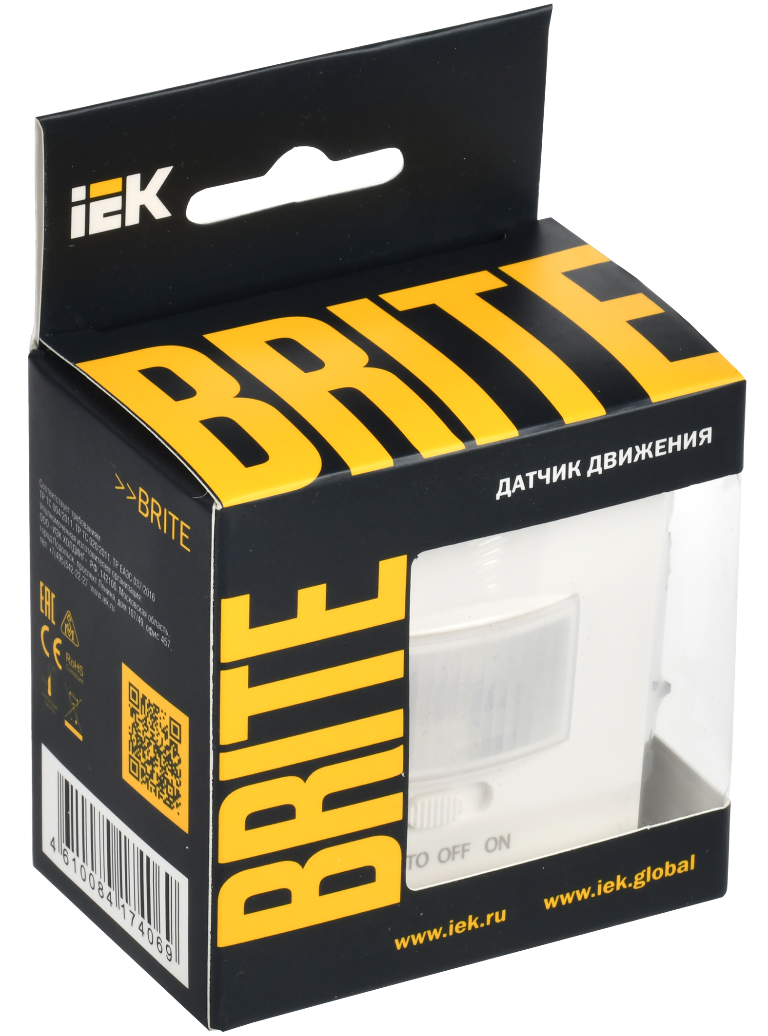 BRITE Датчик движения ДС10-1-БрБ белый IEK