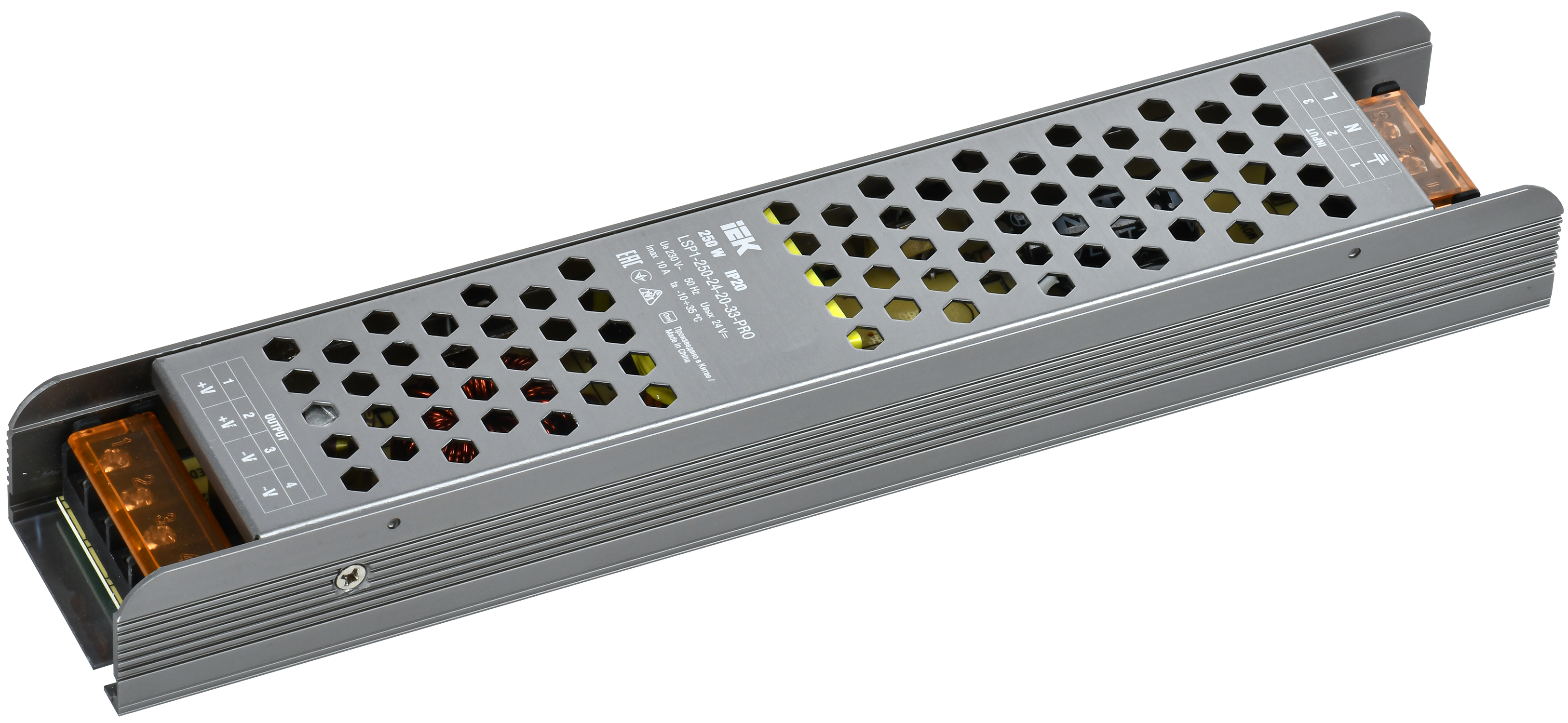 Драйвер LED ИПСН-PRO 250Вт 24В клеммы IP20 IEK