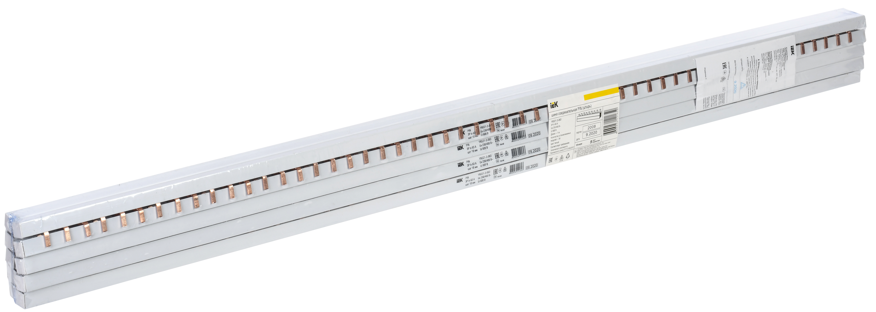 Шина соединительная типа PIN (штырь) 3Р 63А (1м) IEK