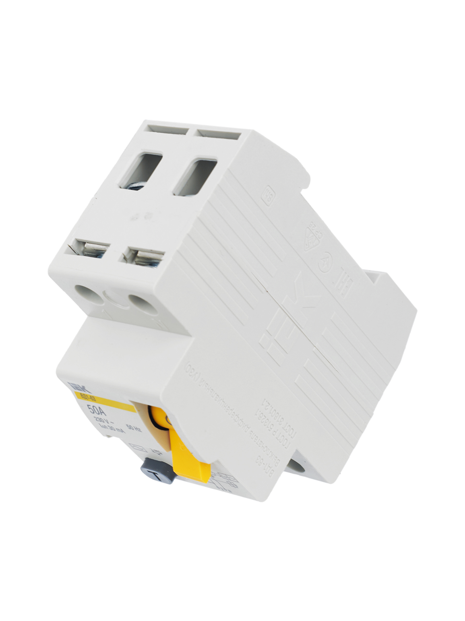 Выключатель дифференциальный (УЗО) ВД1-63 2Р 50А 30мА IEK