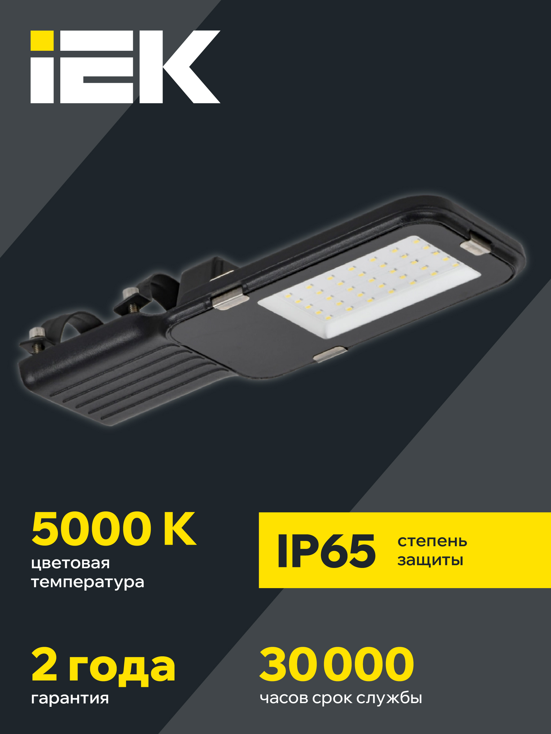 Светильник светодиодный консольный ДКУ 1013-50Д 5000К IP65 IEK