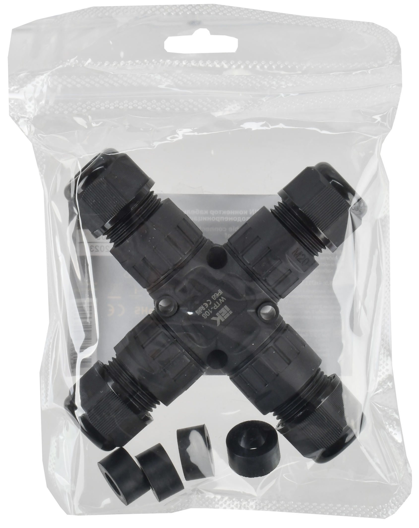 Коннектор кабельный герметичный WTP-108 3 PIN IP68 IEK