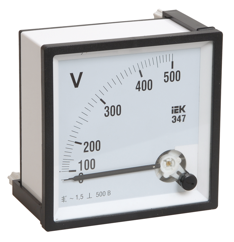 Вольтметр аналоговый Э47 500В класс точности 1,5 96х96мм IEK