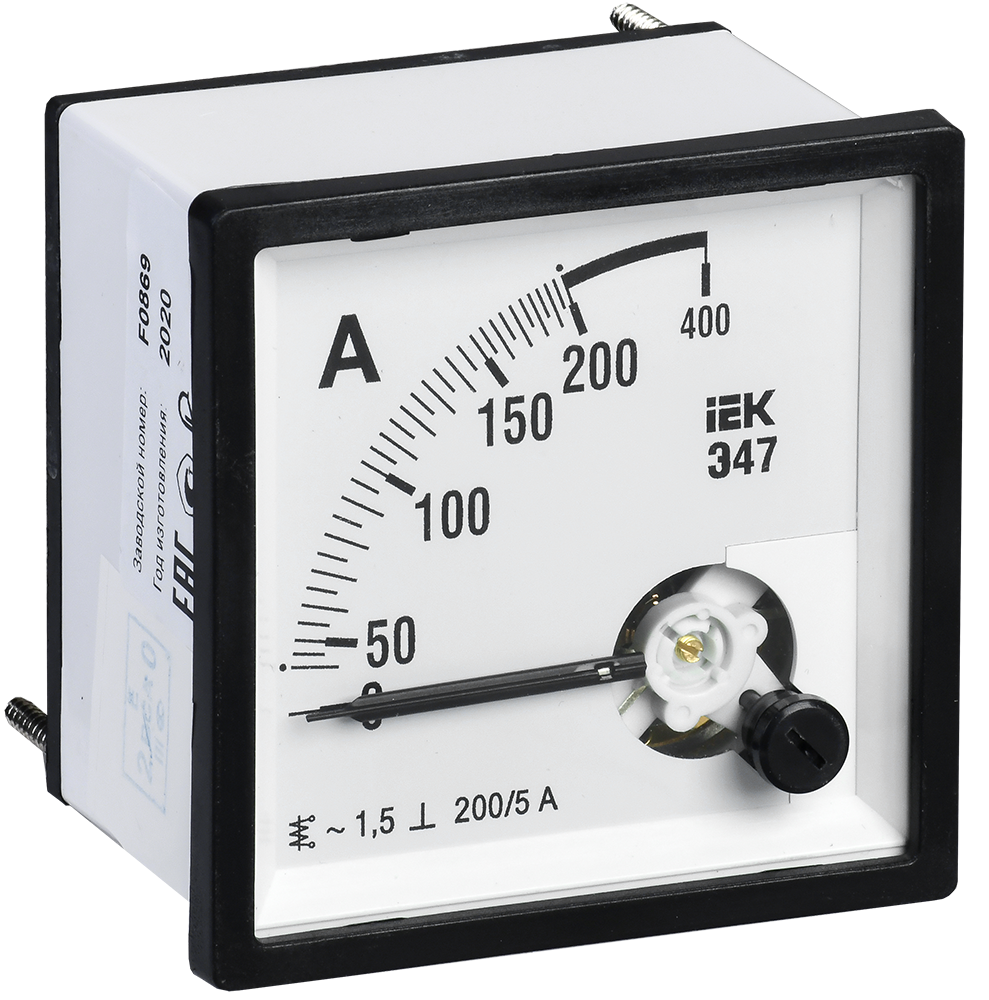 Амперметр аналоговый Э47 200/5А класс точности 1,5 72х72мм IEK