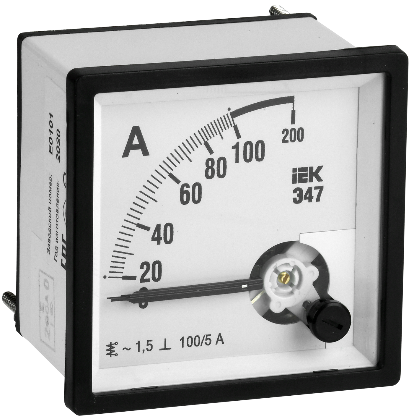 Амперметр аналоговый Э47 100/5А класс точности 1,5 72х72мм IEK