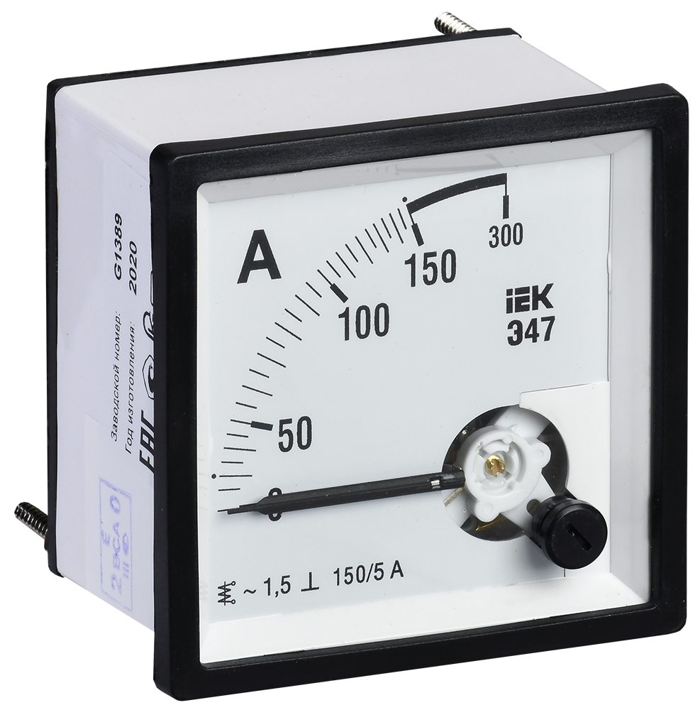 Амперметр аналоговый Э47 150/5А класс точности 1,5 72х72мм IEK