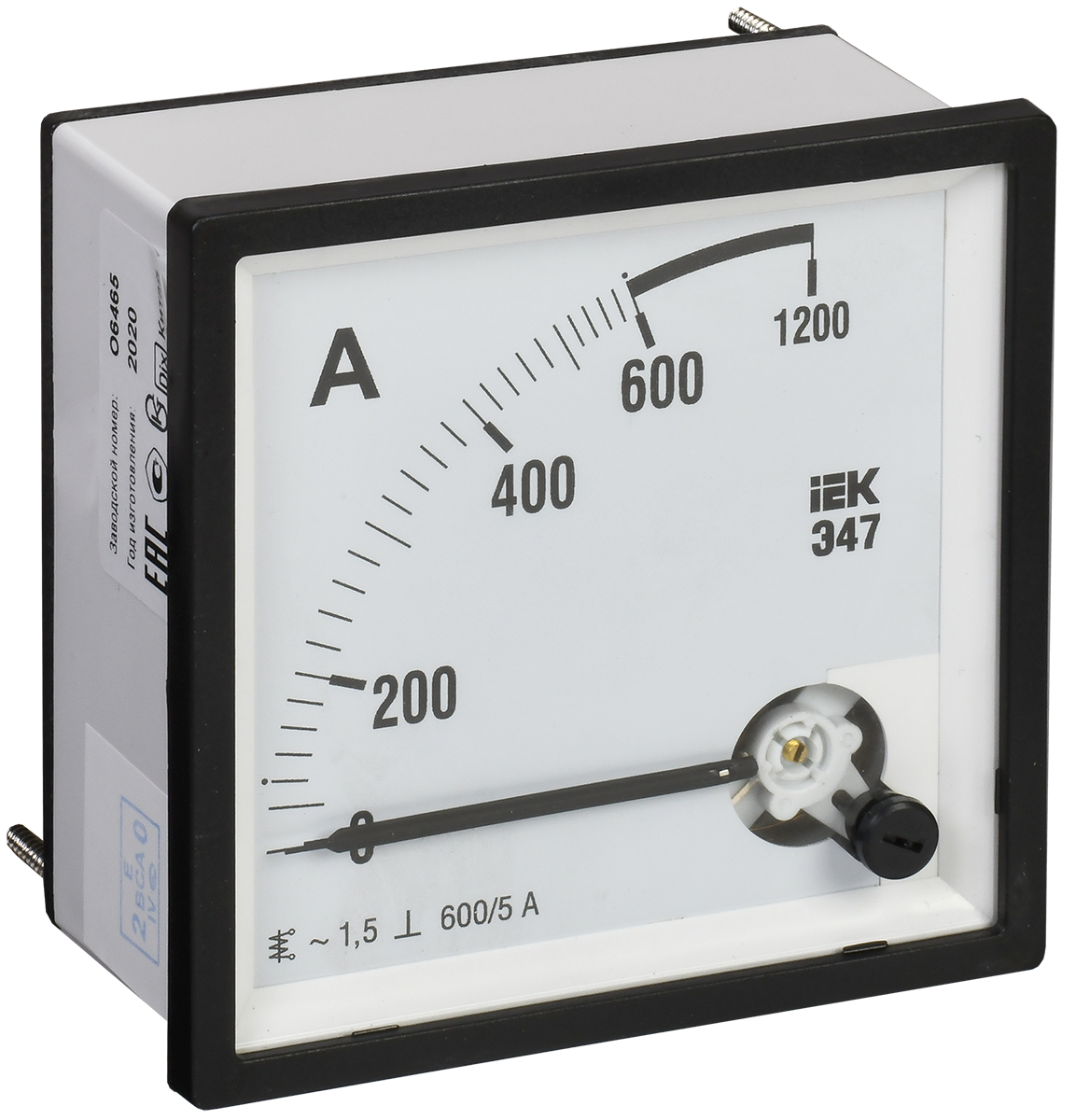Амперметр аналоговый Э47 600/5А класс точности 1,5 72х72мм IEK