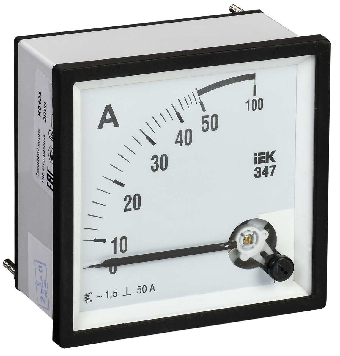 Амперметр аналоговый Э47 50А класс точности 1,5 72х72мм IEK