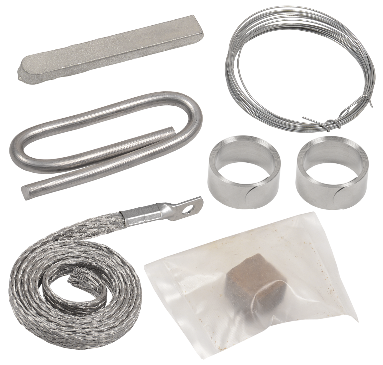 Комплект заземления оболочки и брони кабеля доступен для заказа с материалами под пайку или с пружин