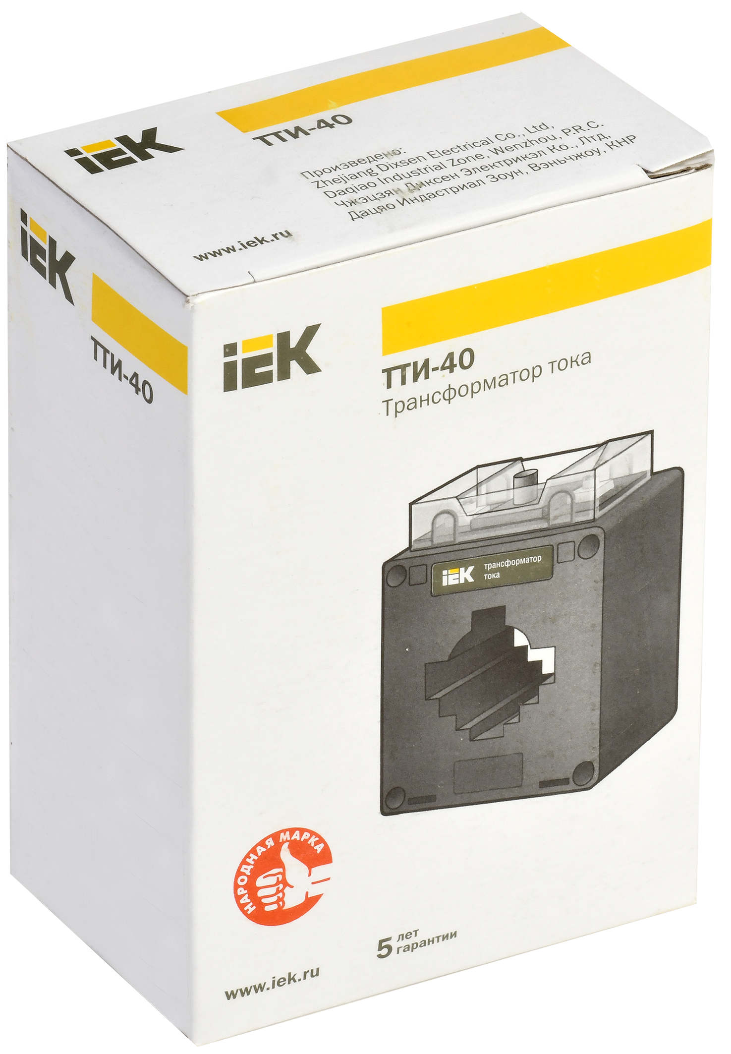 Трансформатор тока ТТИ-40 600/5А 5ВА 0,5S IEK