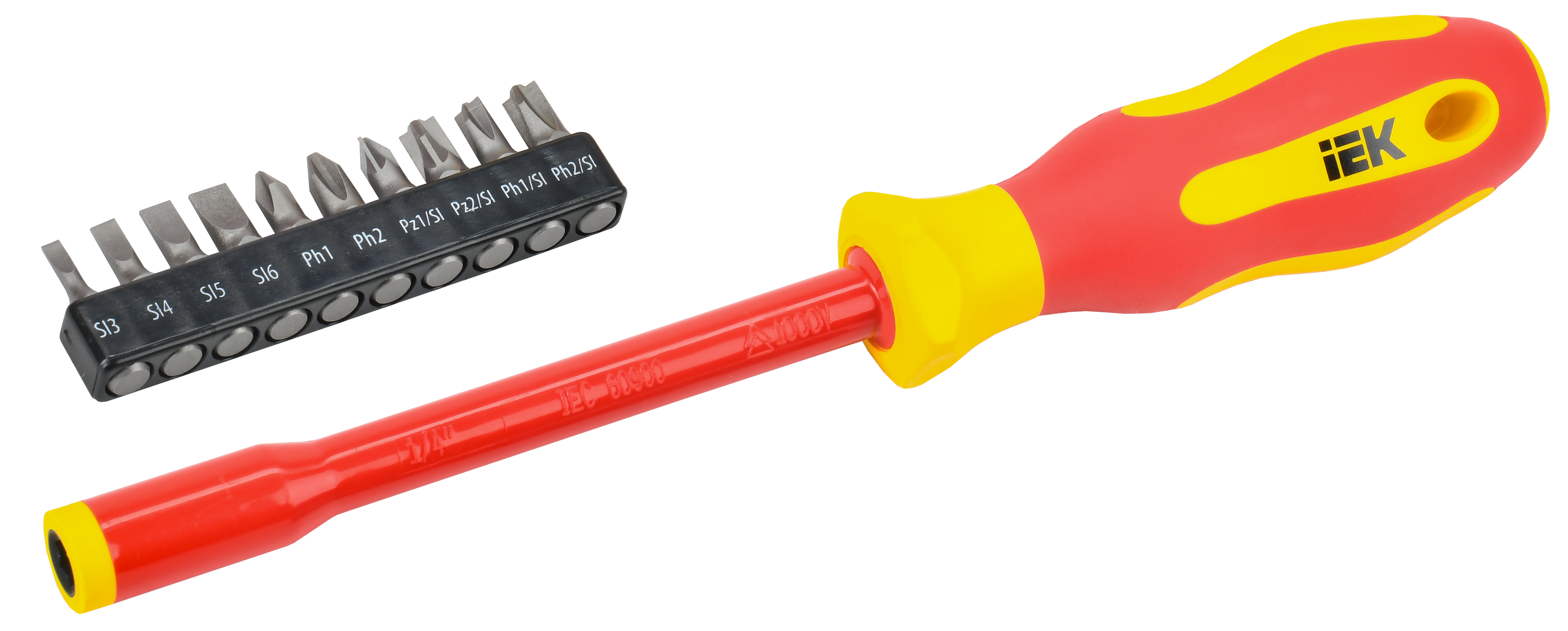 ARMA2L 5 Отвертка диэлектрическая с набором бит Т2 11шт IEK