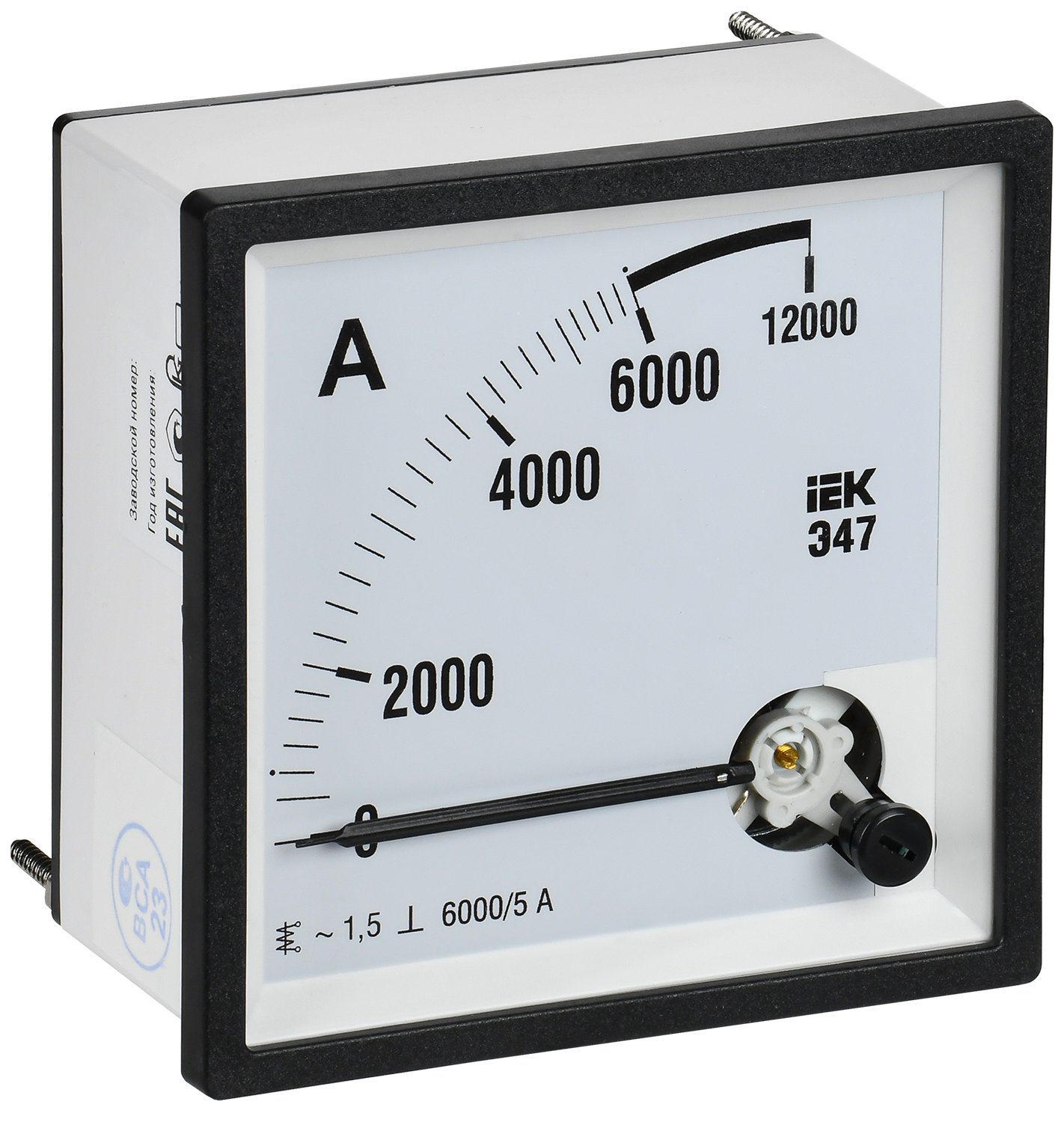 Амперметр Э47 6000/5А класс точности 1,5 96х96мм IEK