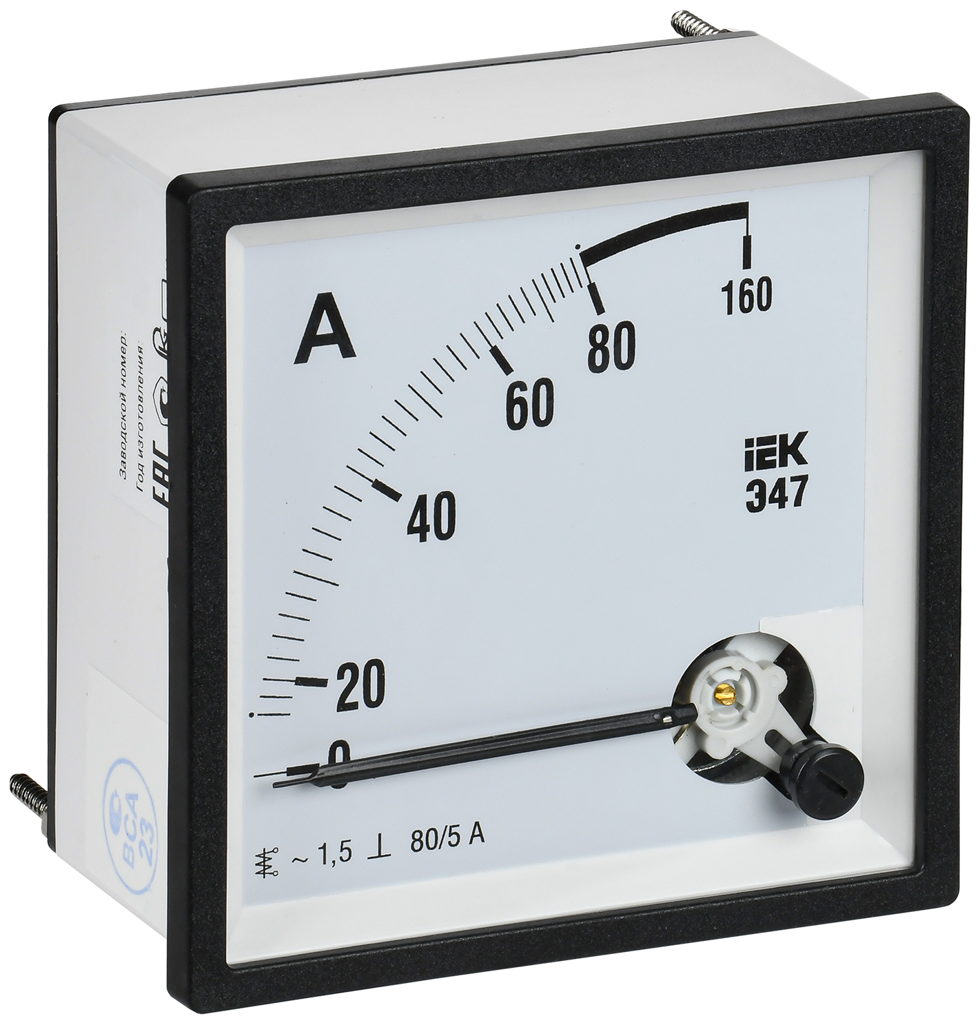 Амперметр Э47 80/5А класс точности 1,5 96х96мм IEK