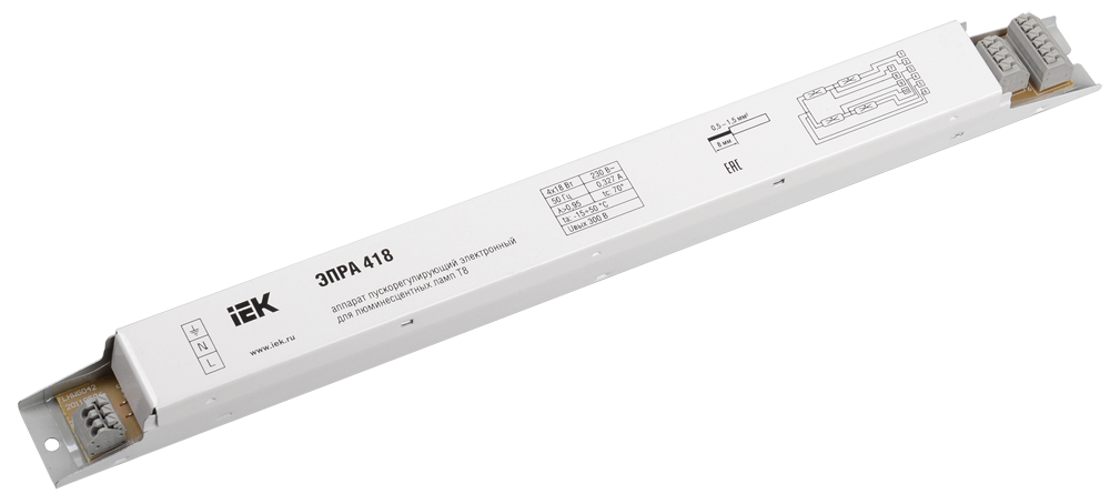 ЭПРА 418 для линейных ЛЛ Т8 IEK
