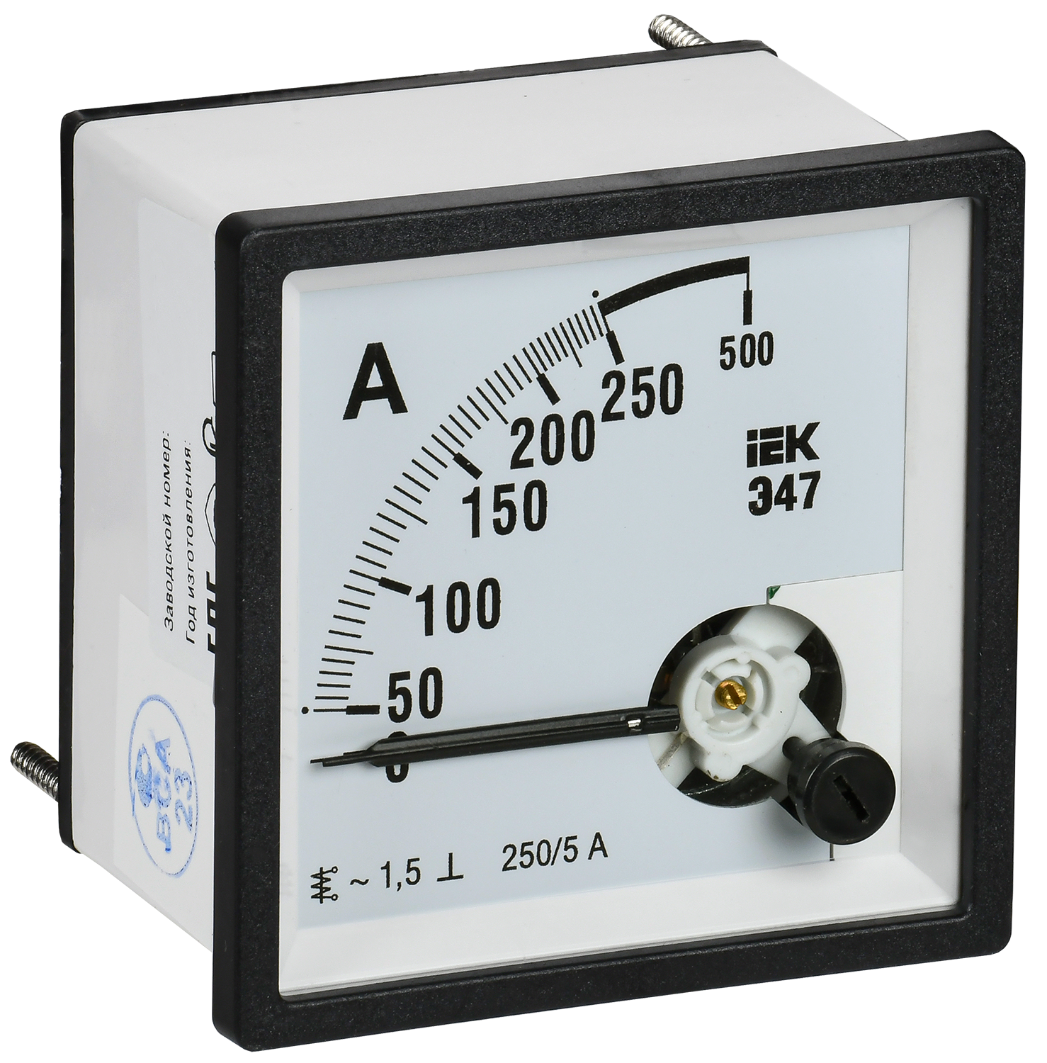 Амперметр Э47 250/5А класс точности 1,5 72х72мм IEK