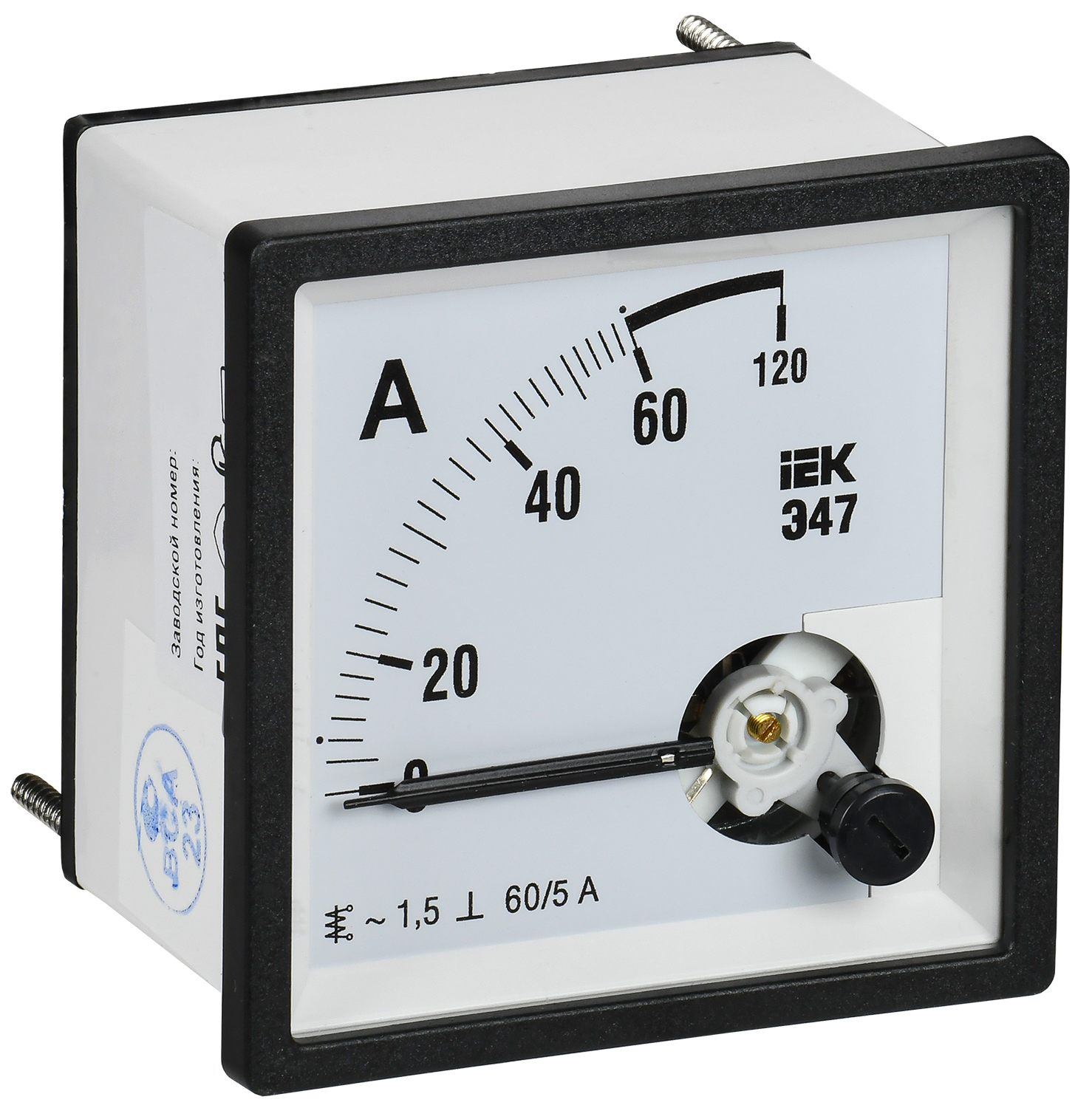 Амперметр Э47 60/5А класс точности 1,5 72х72мм IEK