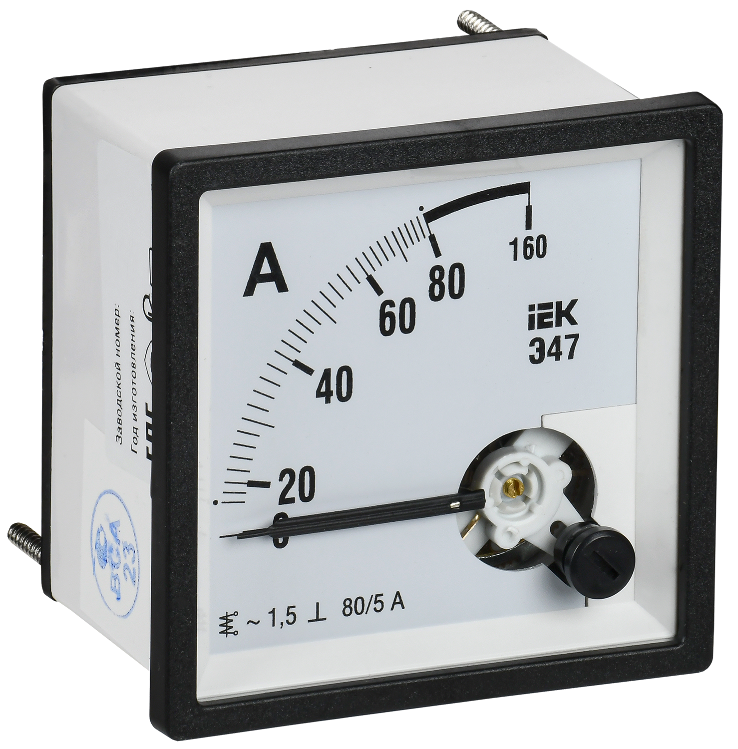 Амперметр Э47 80/5А класс точности 1,5 72х72мм IEK