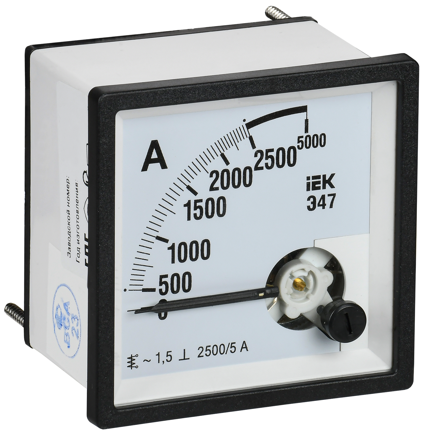 Амперметр Э47 2500/5А класс точности 1,5 72х72мм IEK