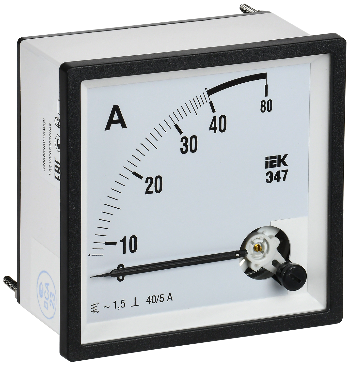 Амперметр Э47 40/5А класс точности 1,5 96х96мм IEK