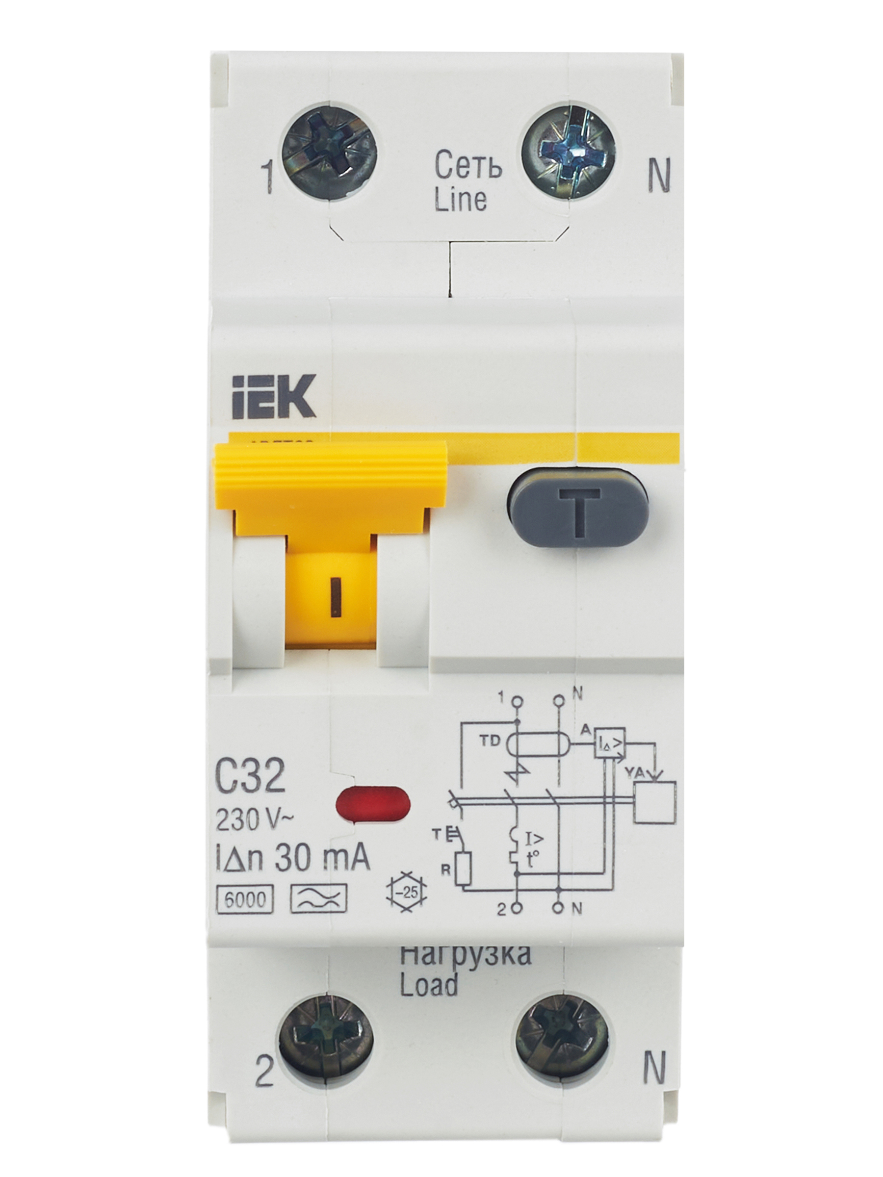 KARAT Автоматический выключатель дифференциального тока АВДТ 32 C32 30мА тип A IEK