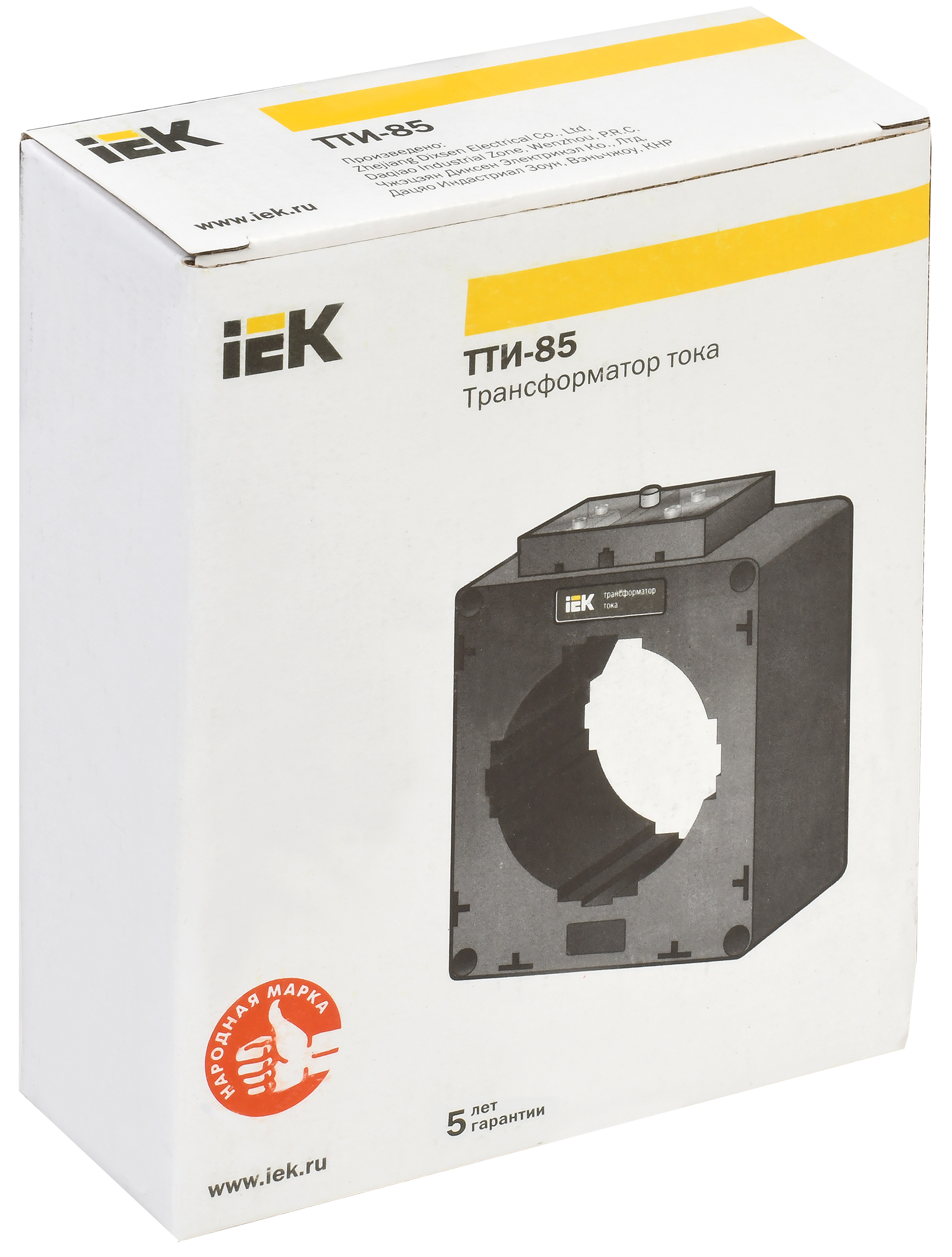 Трансформатор тока ТТИ-85 1000/5А 15ВА 0,5 IEK