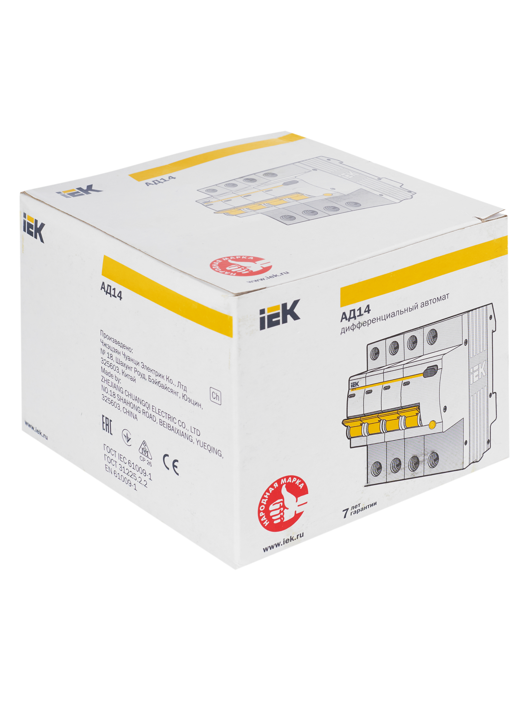 KARAT Дифференциальный автомат АД14 4P 32А 30мА тип AC IEK