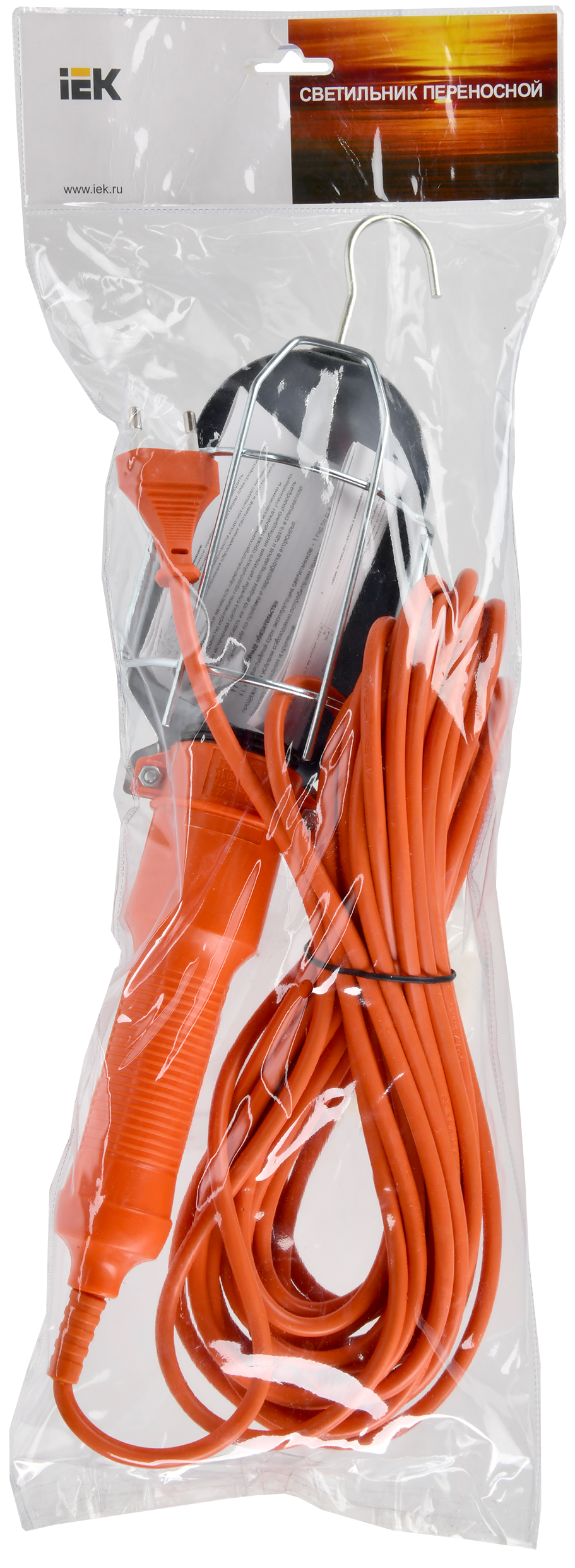 Светильник переносной УП-1Р плоская вилка (с выключателем) 2Р/10м 2х0,75 IEK