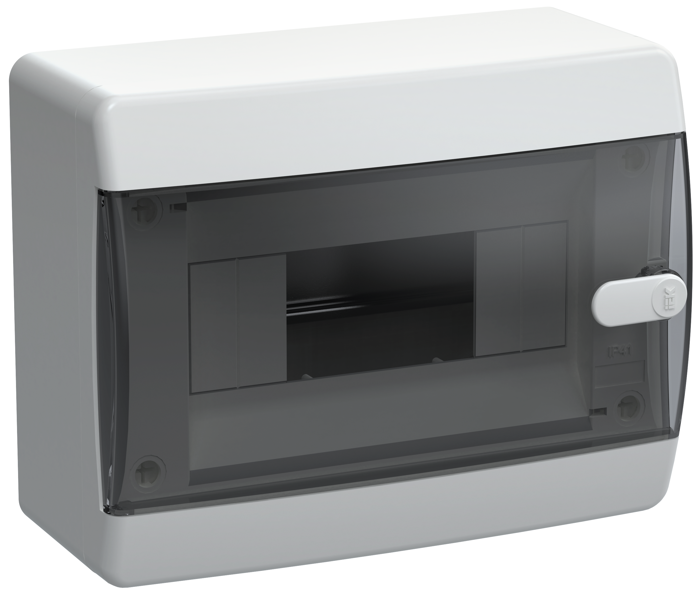 UNION Compact Корпус пластиковый ЩРН-П-8 IP41 черная прозрачная дверь IEK