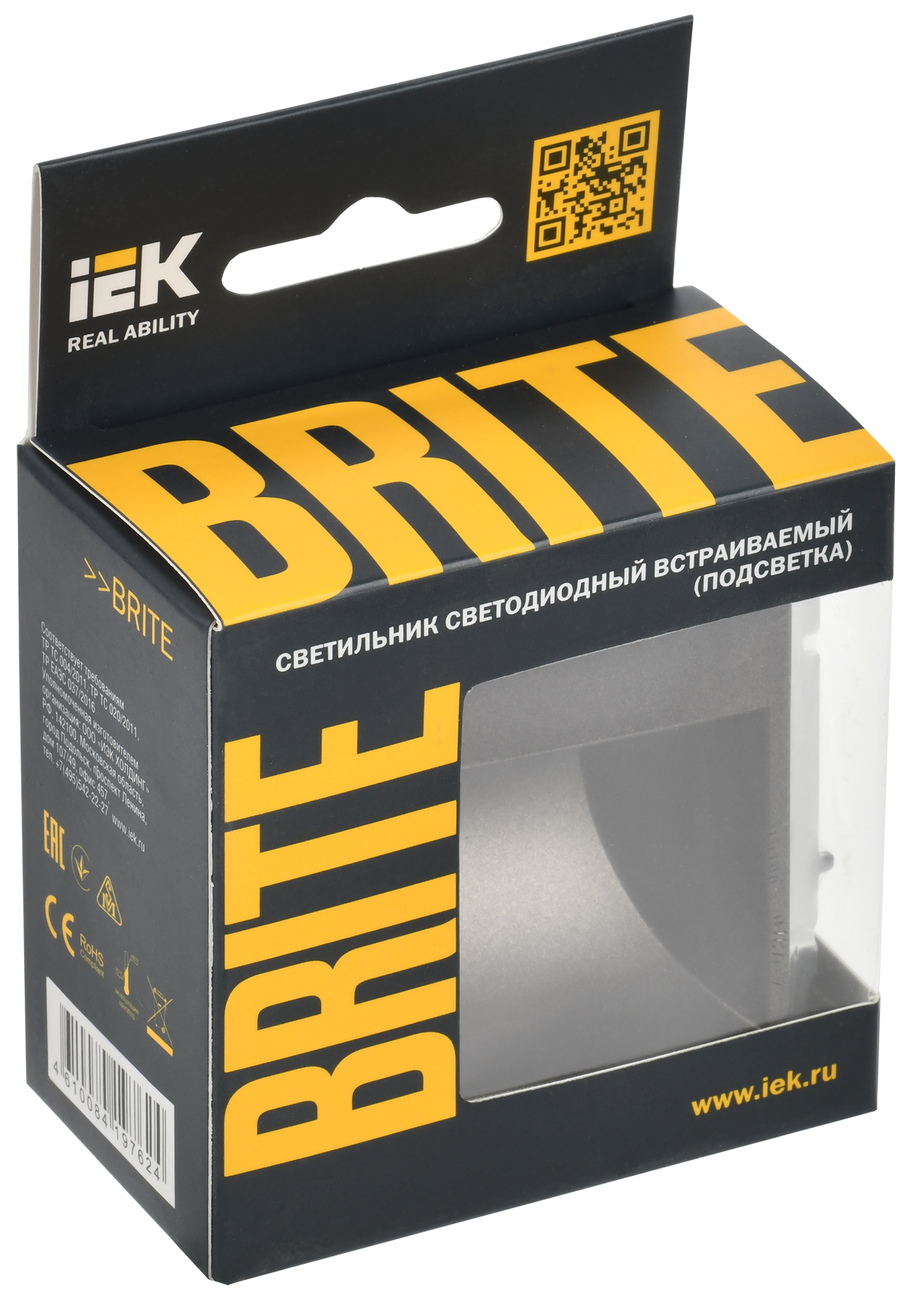 BRITE Подсветка светодиодная встраиваемая ПЛ20-БрТБ темная бронза IEK