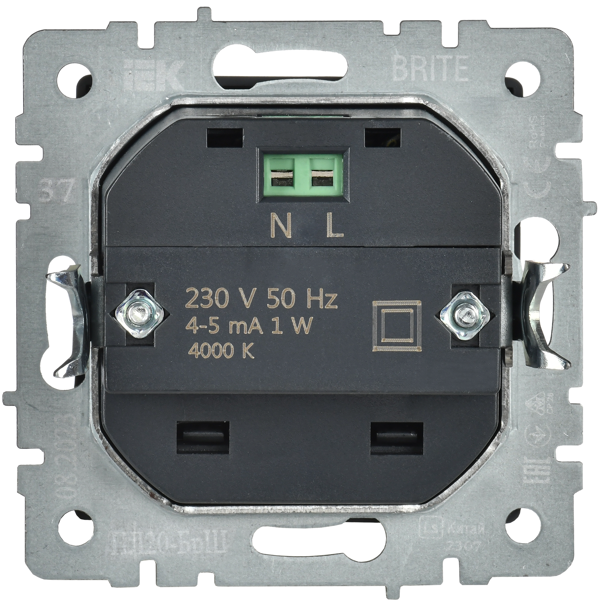 BRITE Подсветка светодиодная встраиваемая ПЛ20-БрШ шампань IEK